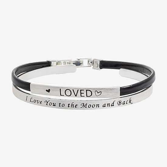 Sparkle Allure You & Me Womens 2-pc. Pure Silver Over Brass Bracelet Set