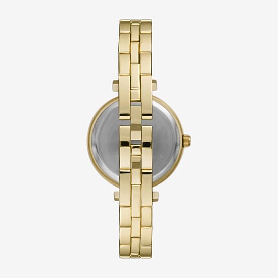 Geneva Womens Crystal Accent Gold Tone 2-pc. Watch Boxed Set Fmdjset067