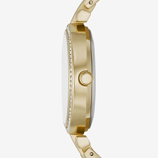 Geneva Womens Crystal Accent Gold Tone 2-pc. Watch Boxed Set Fmdjset067
