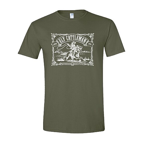 Ely Cattleman Vintage Mens Crew Neck Short Sleeve Regular Fit Graphic T-Shirt