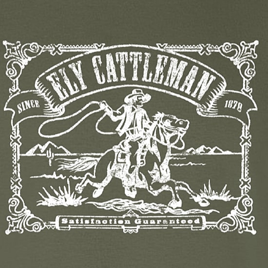 Ely Cattleman Vintage Mens Crew Neck Short Sleeve Regular Fit Graphic T-Shirt