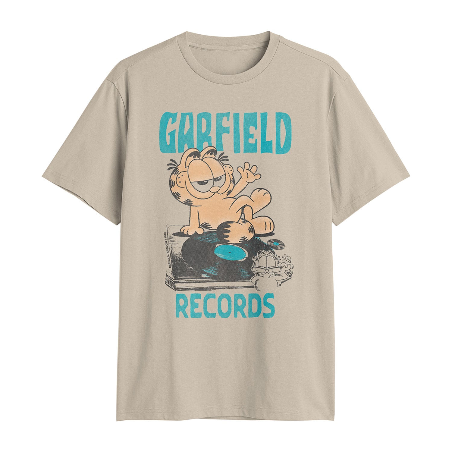 Novelty Mens Crew Neck Short Sleeve Regular Fit Garfield Graphic T-Shirt