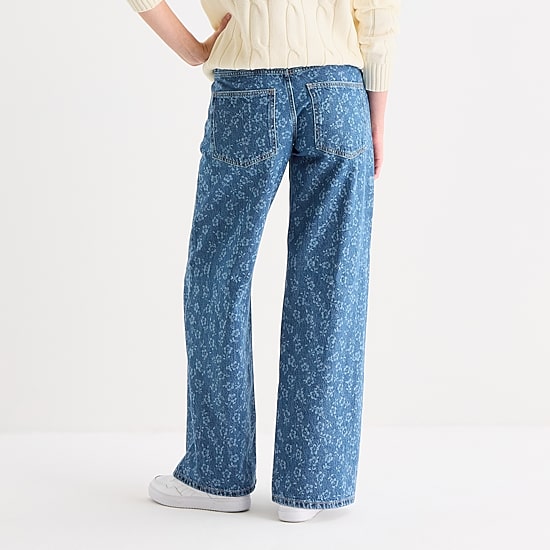 Arizona Womens Juniors Short Low Rise Baggy Fit Jean