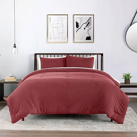 Vellux Moab Heathered Jersey Reversible Comforter