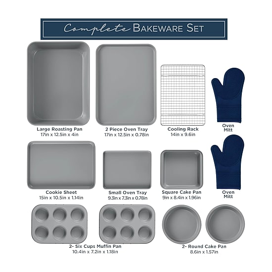 Country Kitchen Stackable Non-Stick 13-pc. Bakeware Set