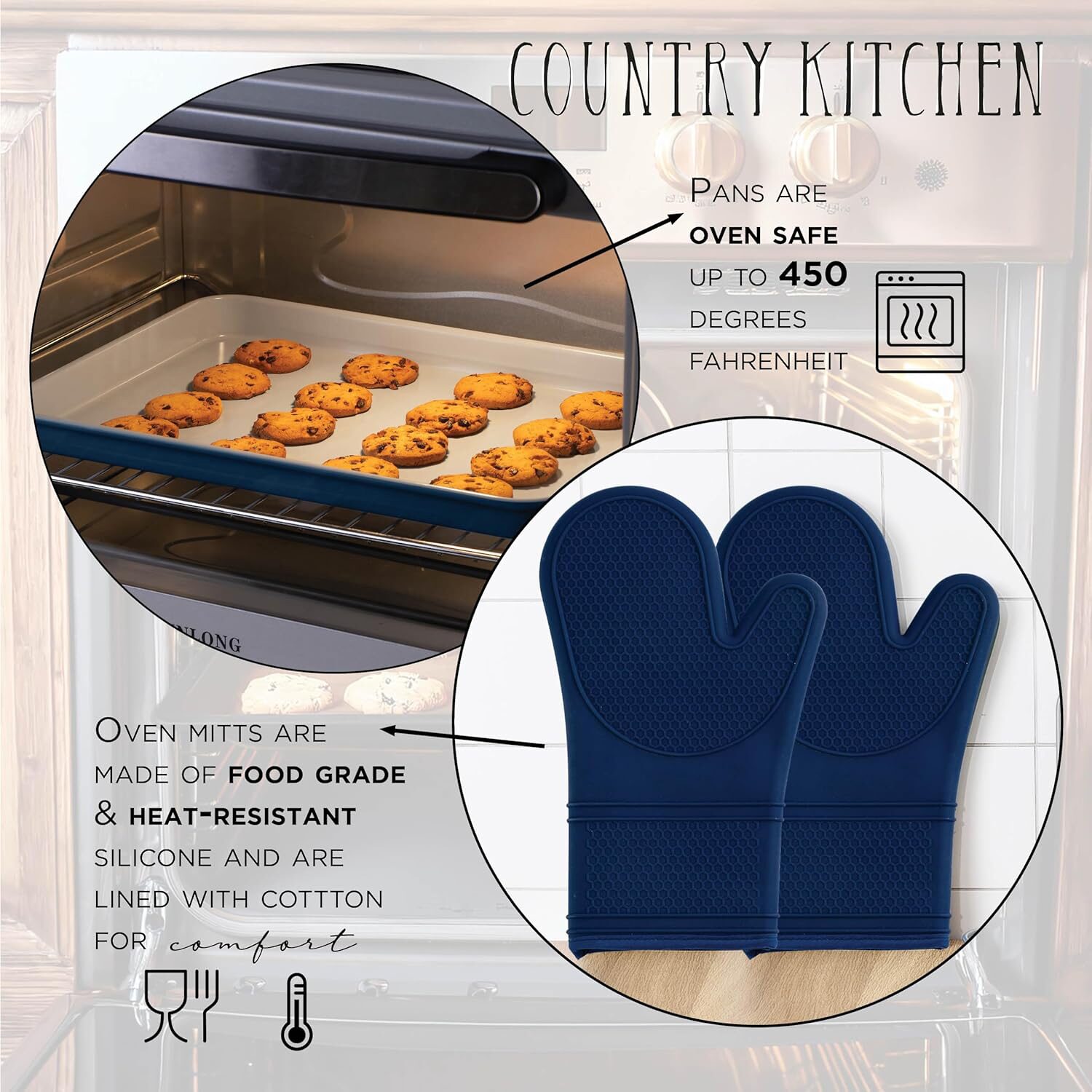 Country Kitchen Stackable Non-Stick 13-pc. Bakeware Set