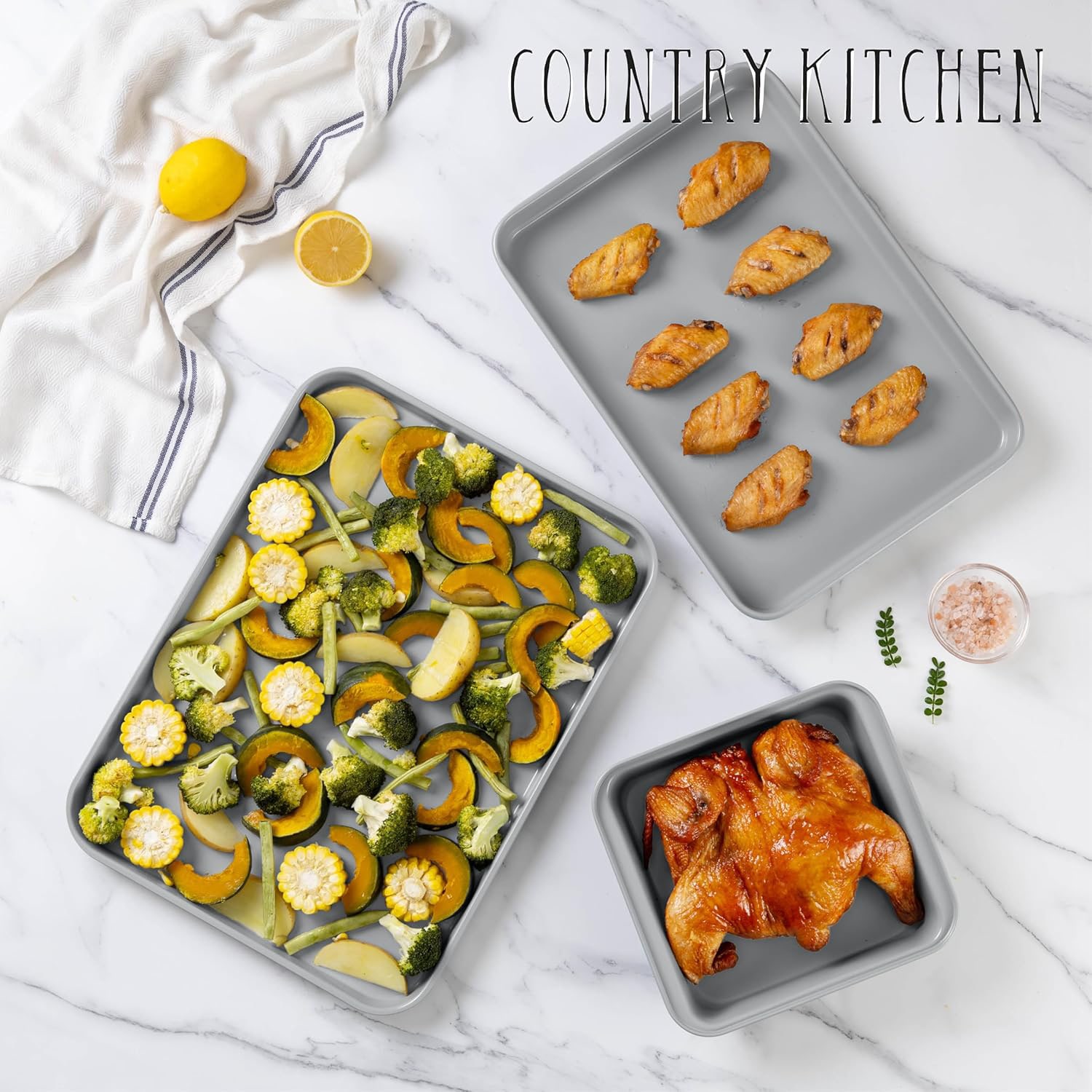 Country Kitchen Stackable Non-Stick 13-pc. Bakeware Set