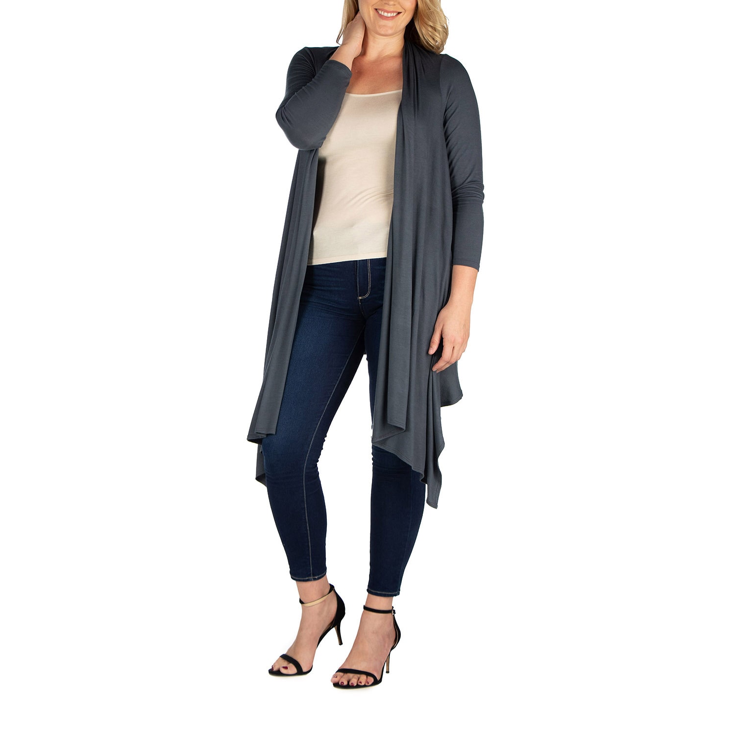 24seven Comfort Apparel Womens Plus Midweight Softshell Vest Jacket