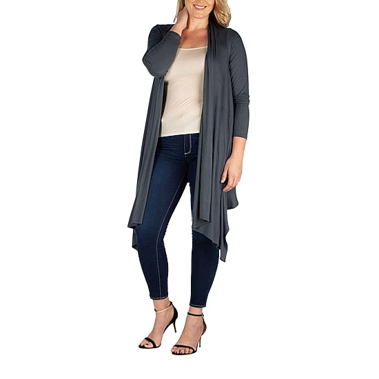 24seven Comfort Apparel Womens Plus Midweight Softshell Vest Jacket