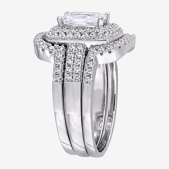 Womens 4 CT. Cubic Zirconia Sterling Silver Bridal Set