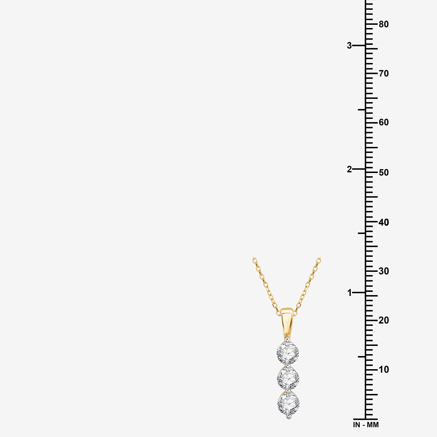 (G / Si1-Si2) Womens 1 CT. T.W. Lab Grown White Diamond 10K Gold 18 Inch Pendant Necklace
