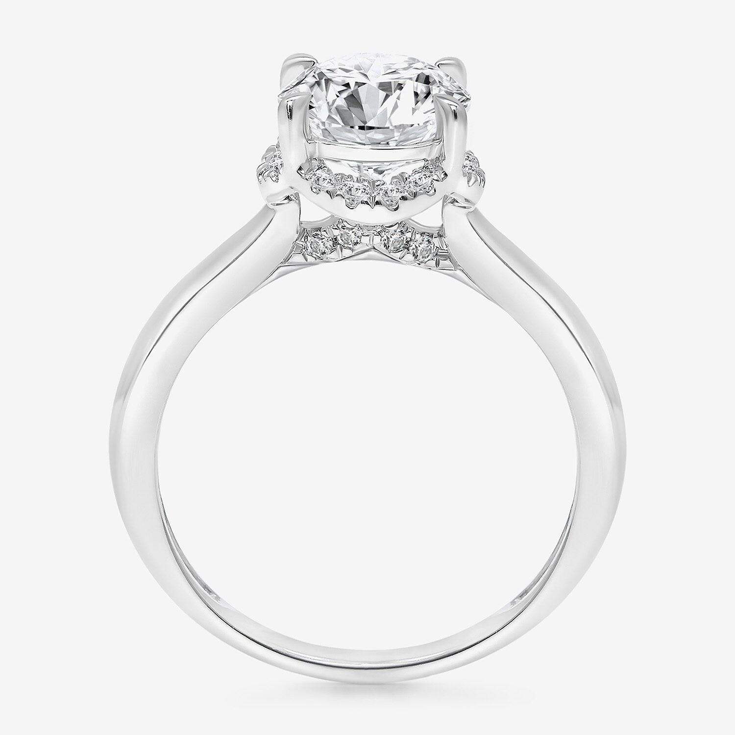 2 1/7 Ct.T.W. (I / I1) Womens Lab Grown White Diamond 14K Gold Round Halo Engagement Ring