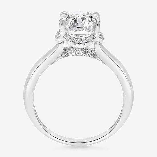 2 1/7 Ct.T.W. (I / I1) Womens Lab Grown White Diamond 14K Gold Round Halo Engagement Ring