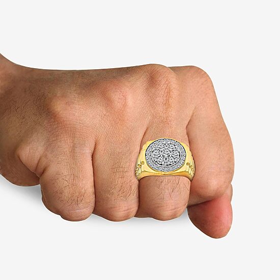 Men's 2 CT. T.W. Genuine Diamond Cluster Ring in 10K or 14K Gold