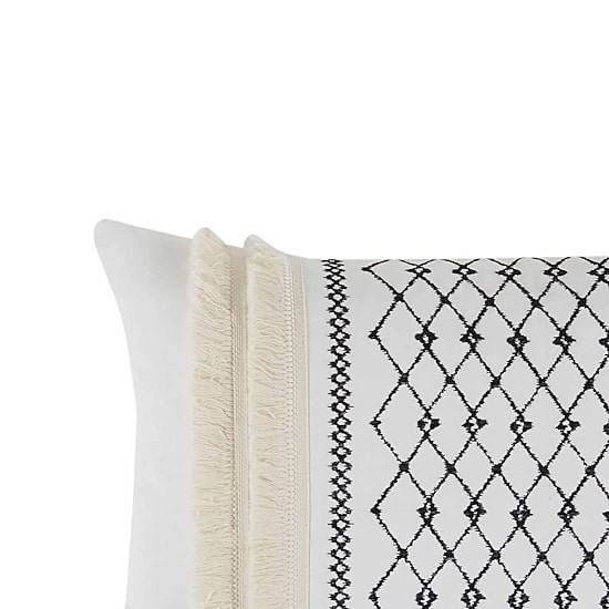 INK + IVY Bea Embroidered Cotton Oblong 12X20 Pillow with Tassels