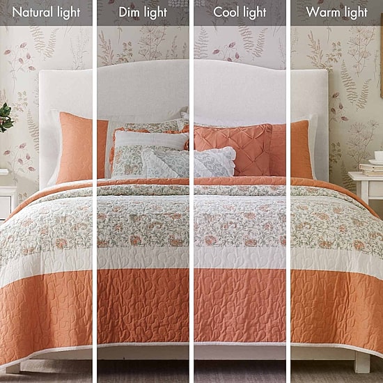 Madison Park Vanessa 6-Pc Cotton Percale Quilt Set With Throw Pillows