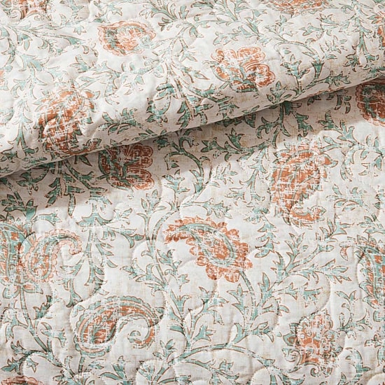 Madison Park Vanessa 6-Pc Cotton Percale Quilt Set With Throw Pillows