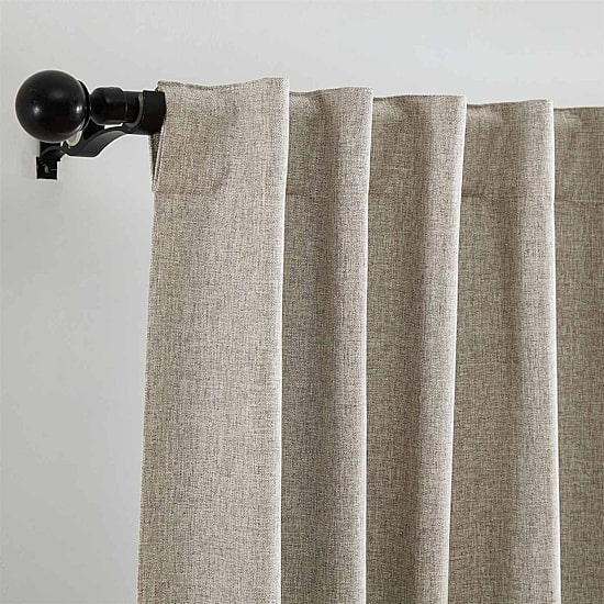 Threadmade Solace Rod Pocket Back Tab Energy Saving 100% Blackout Single Curtain Panel