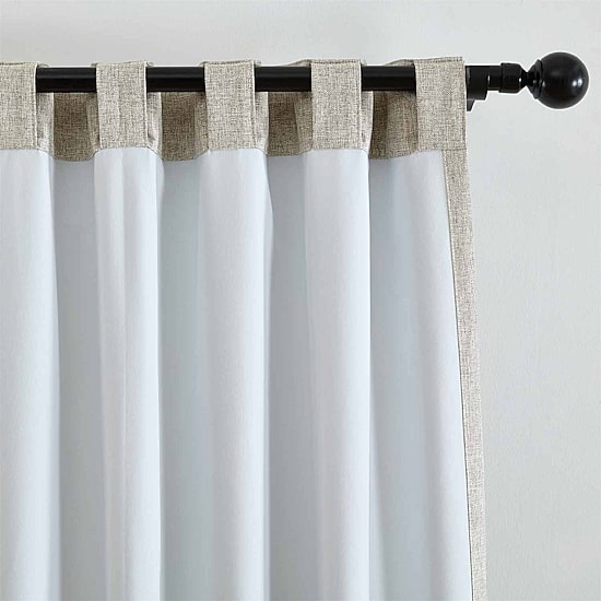 Threadmade Solace Rod Pocket Back Tab Energy Saving 100% Blackout Single Curtain Panel