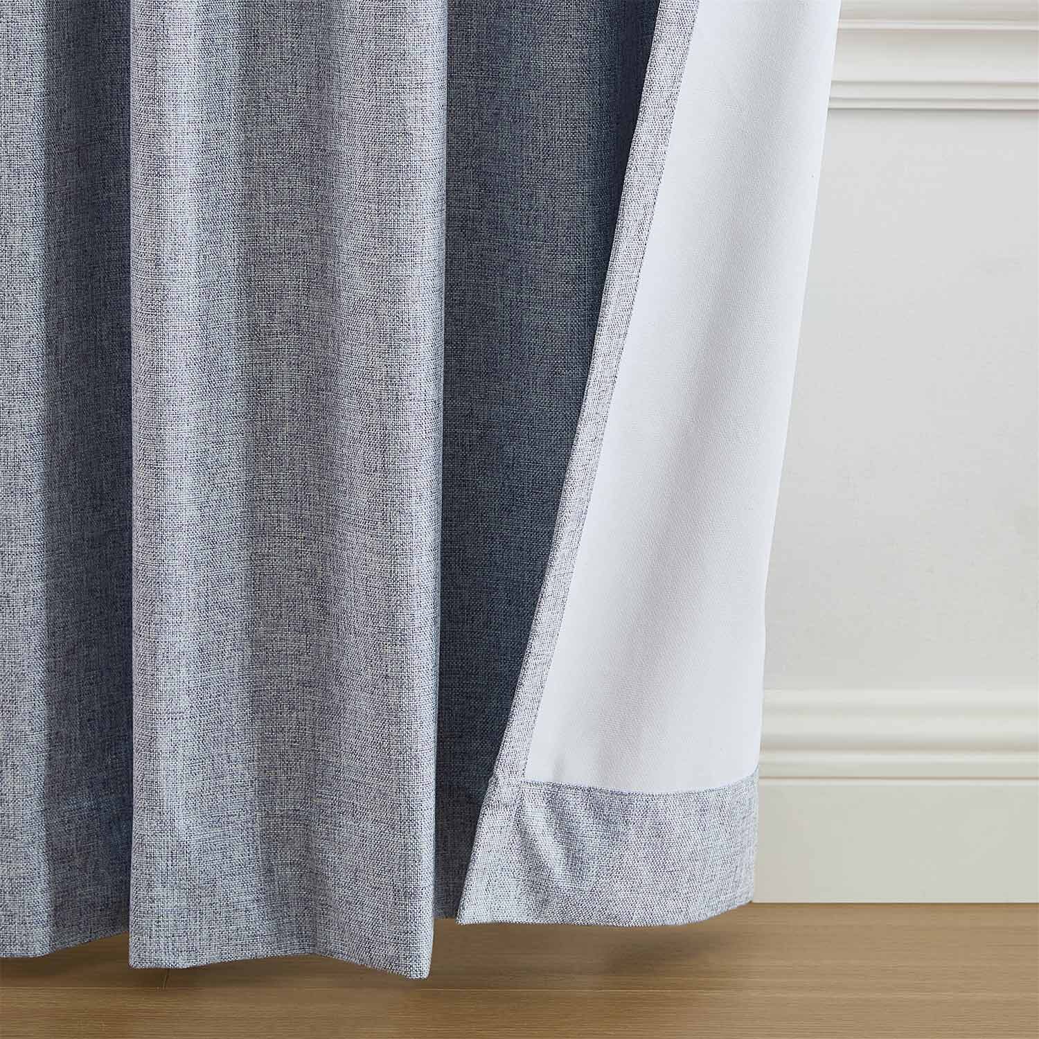 Threadmade Solace Rod Pocket Back Tab Energy Saving 100% Blackout Single Curtain Panel