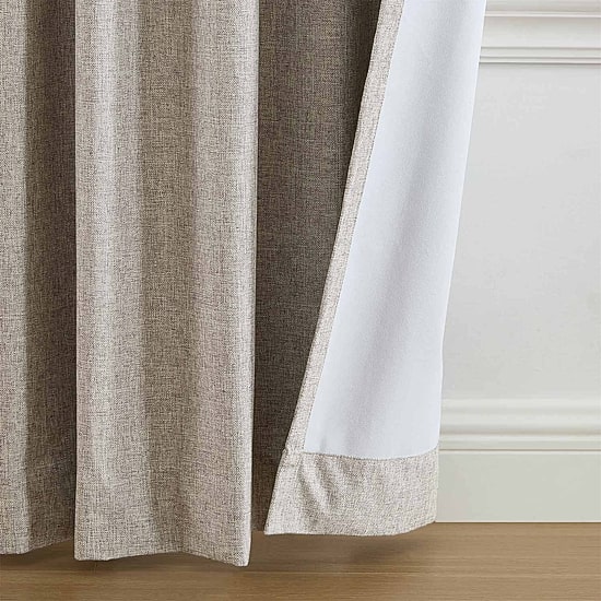 Threadmade Solace Rod Pocket Back Tab Energy Saving 100% Blackout Single Curtain Panel