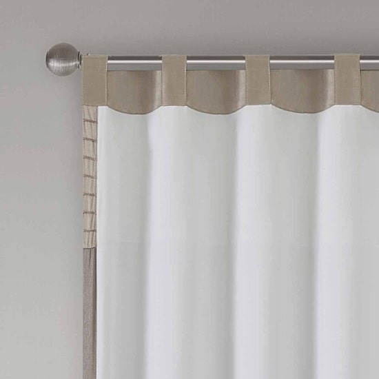Madison Park Eastridge 50"W X 18"L Polyoni Pintuck-Striped Rod Pocket Tailored Valance