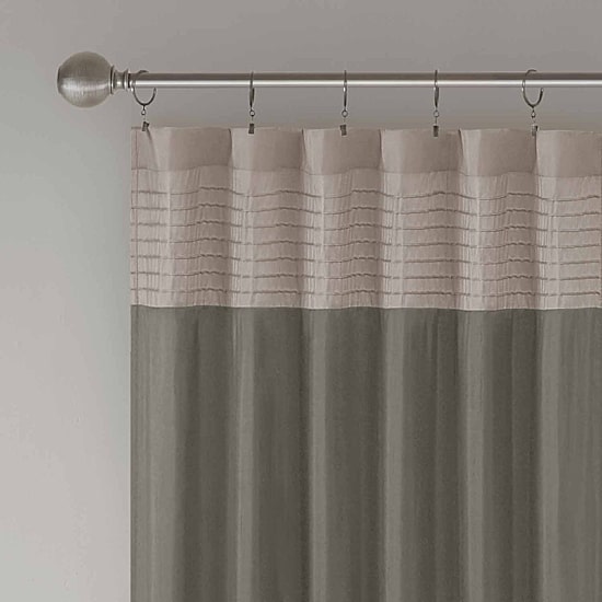 Madison Park Eastridge 50"W X 18"L Polyoni Pintuck-Striped Rod Pocket Tailored Valance