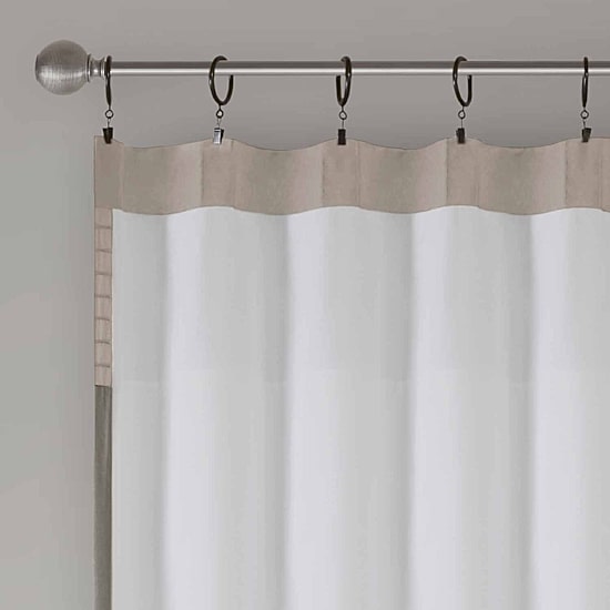 Madison Park Eastridge 50"W X 18"L Polyoni Pintuck-Striped Rod Pocket Tailored Valance