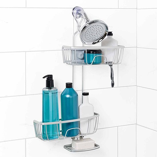 Zenna Home Never Rust Aluminum Adjustable Shower Caddy
