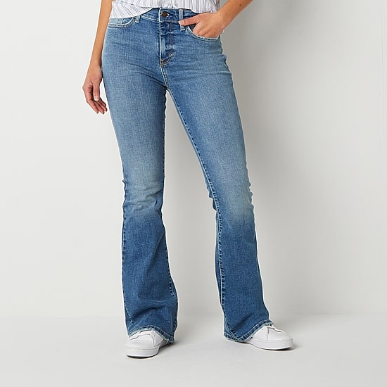 a.n.a Womens High Rise Flare Leg Jean