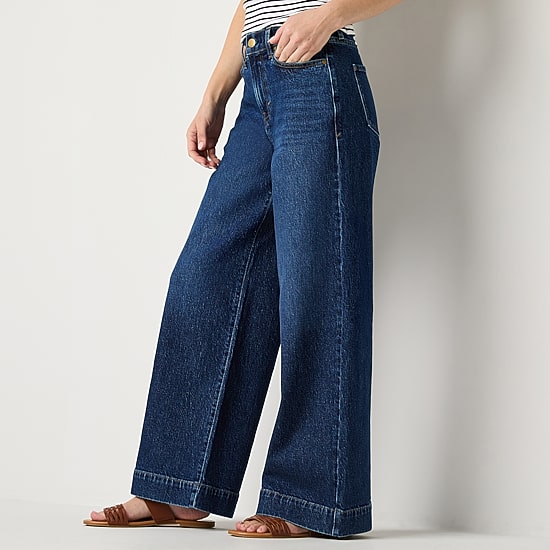 a.n.a Womens High Rise Wide Leg Jean