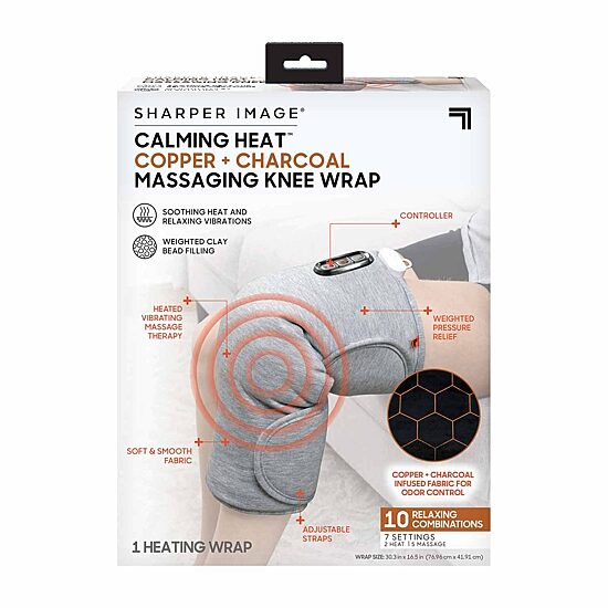 Sharper Image Knee Wrap with Copper and Charcoal