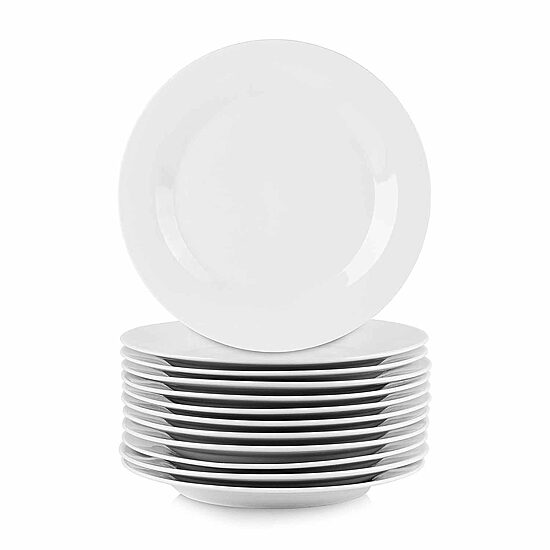Elama Round Large 12-pc. Stoneware Dinner Plate