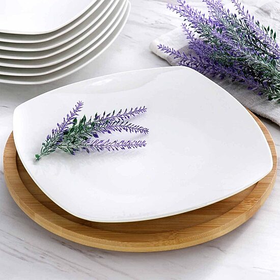 Elama Square Large 12-pc. Stoneware Dinner Plate