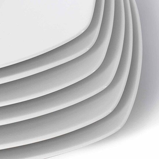 Elama Square Large 12-pc. Stoneware Dinner Plate