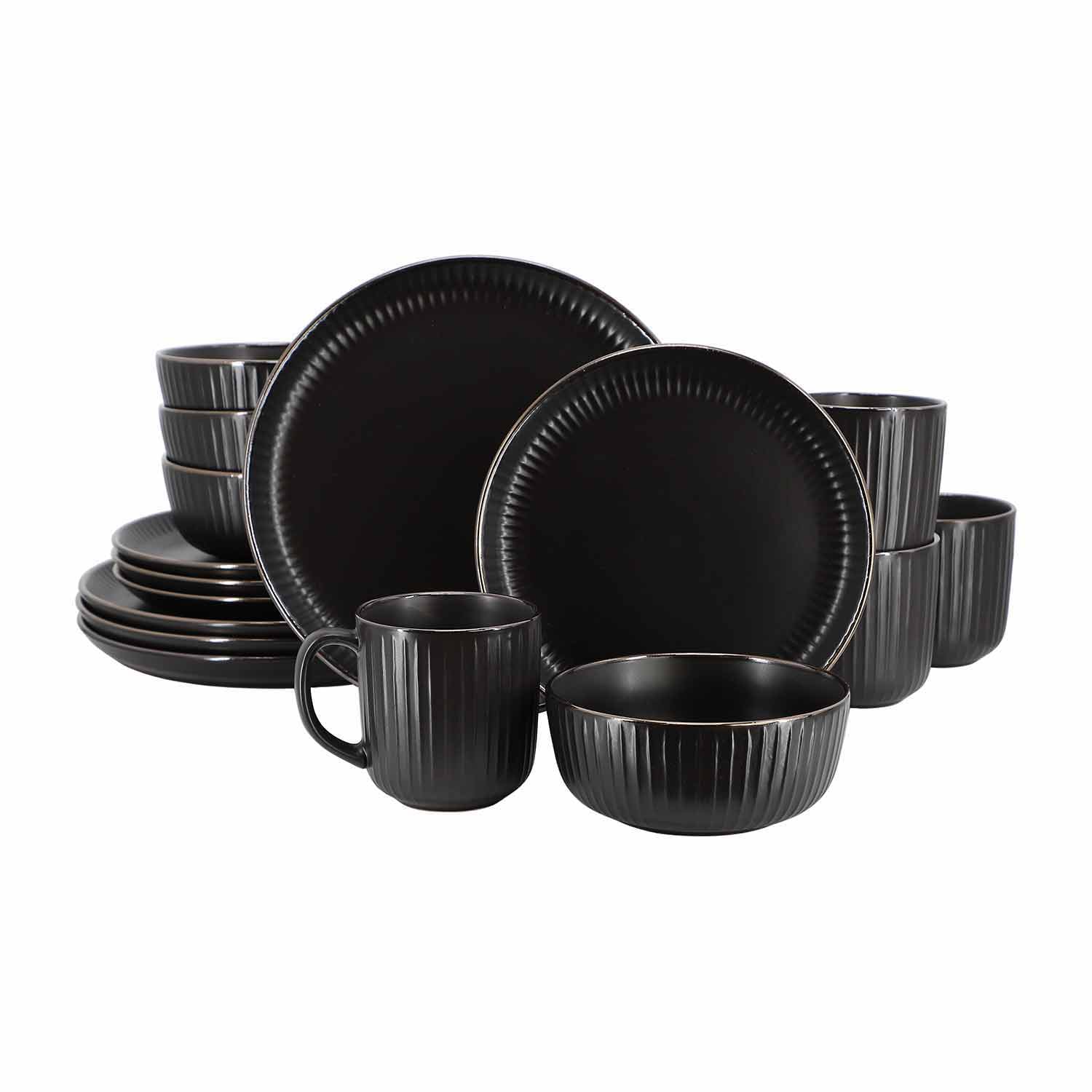 Elama Leo 16-pc. Stoneware Dinnerware Set