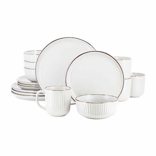 Elama Leo 16-pc. Stoneware Dinnerware Set