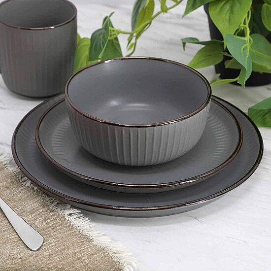 Elama Leo 16-pc. Stoneware Dinnerware Set
