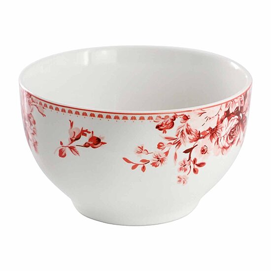 Elama Traditional Red Rose 16-pc. Stoneware Dinnerware Set