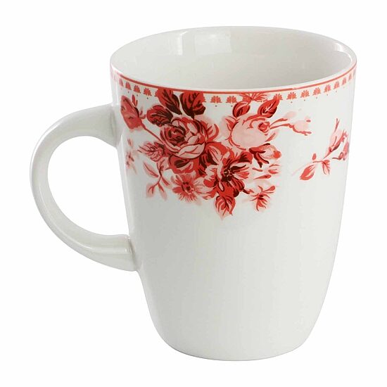 Elama Traditional Red Rose 16-pc. Stoneware Dinnerware Set