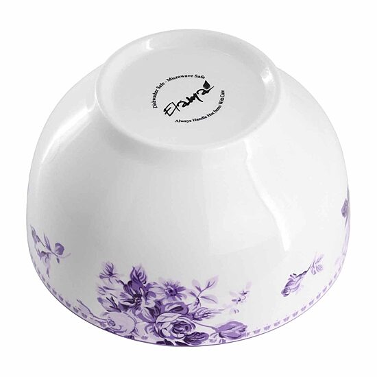 Elama Traditional Purple Rose 16-pc. Stoneware Dinnerware Set