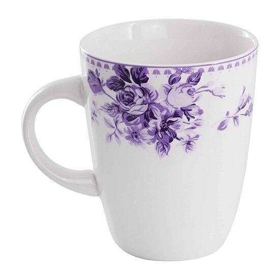 Elama Traditional Purple Rose 16-pc. Stoneware Dinnerware Set