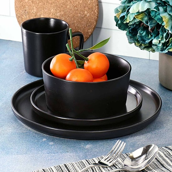 Elama Luxmatte 16-pc. Stoneware Dinnerware Set