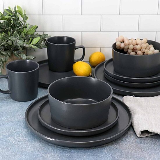 Elama Luxmatte 16-pc. Stoneware Dinnerware Set