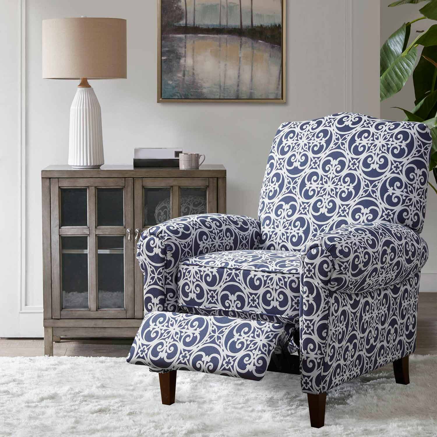 Madison Park Oscar Living Room Collection Roll-Arm Recliner