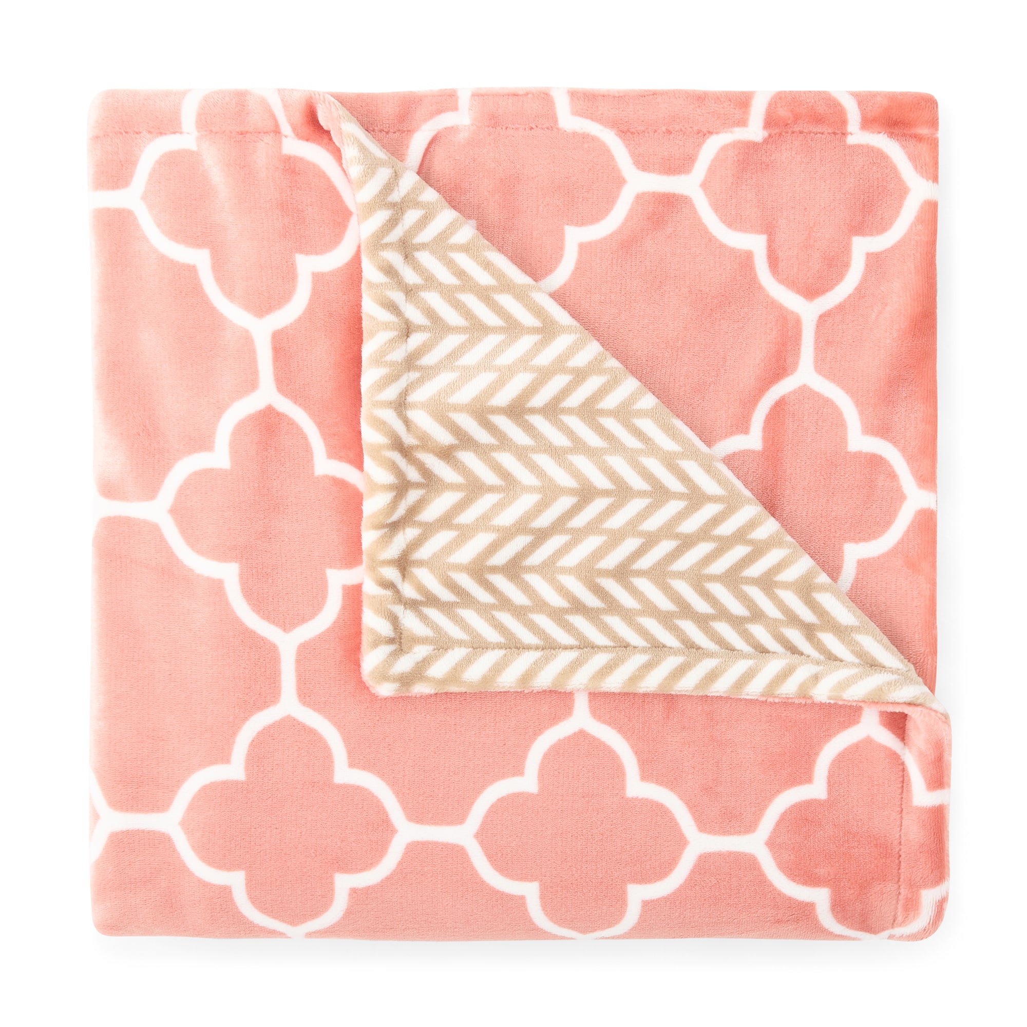 Home Expressions Reversible Velvet Plush Midweight Throw