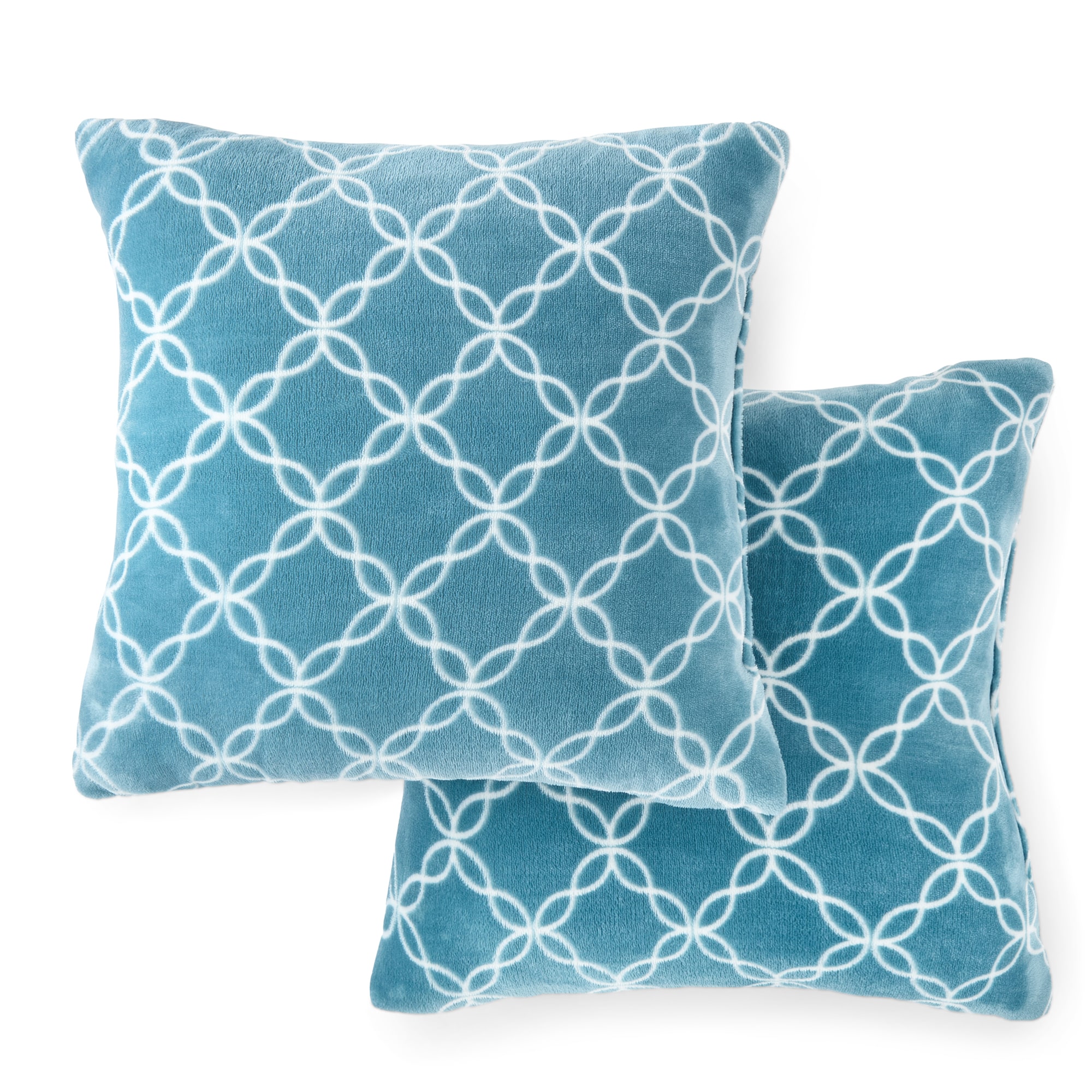 Home Expressions Velvet Plush 2-pack Square Throw Pillow