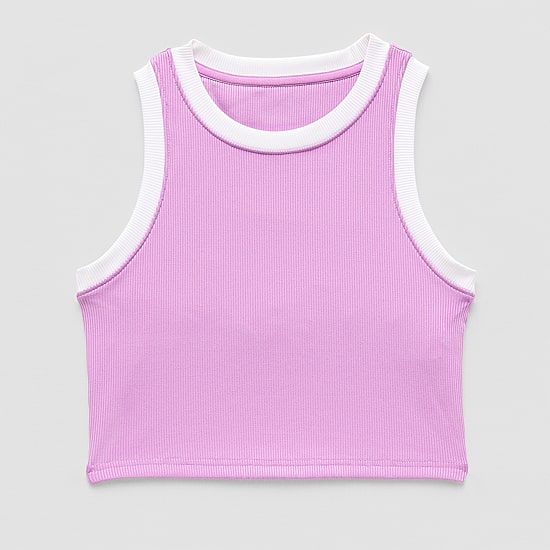Xersion Ribbed Little & Big Kid Girls Long Line Bra Tank