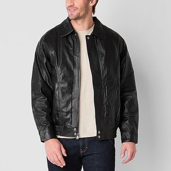 Vintage Leather Mens Midweight Bomber Jacket