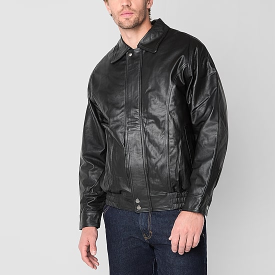 Vintage Leather Mens Midweight Bomber Jacket